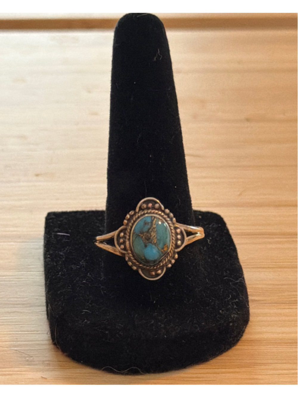 Women's Unbranded Aura’s Oddities Boutique 925 turquoise Stone Ring, Size 8